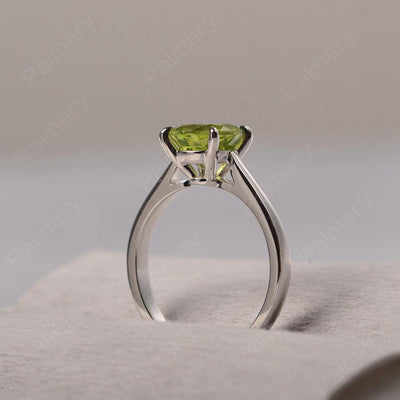 Sharp Prong Round Peridot Solitaire Ring - Palmary