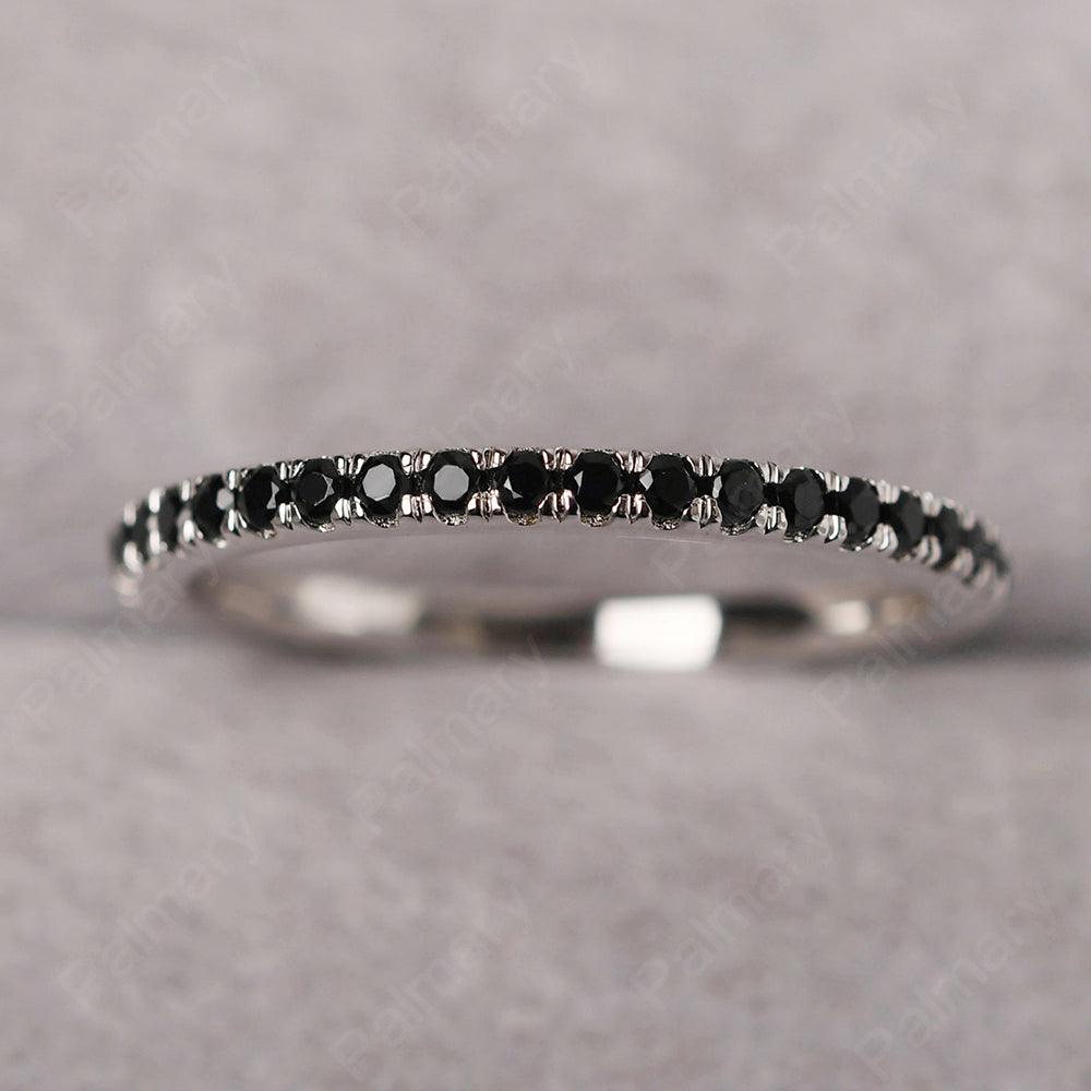 Black Spinel Band Ring - Palmary