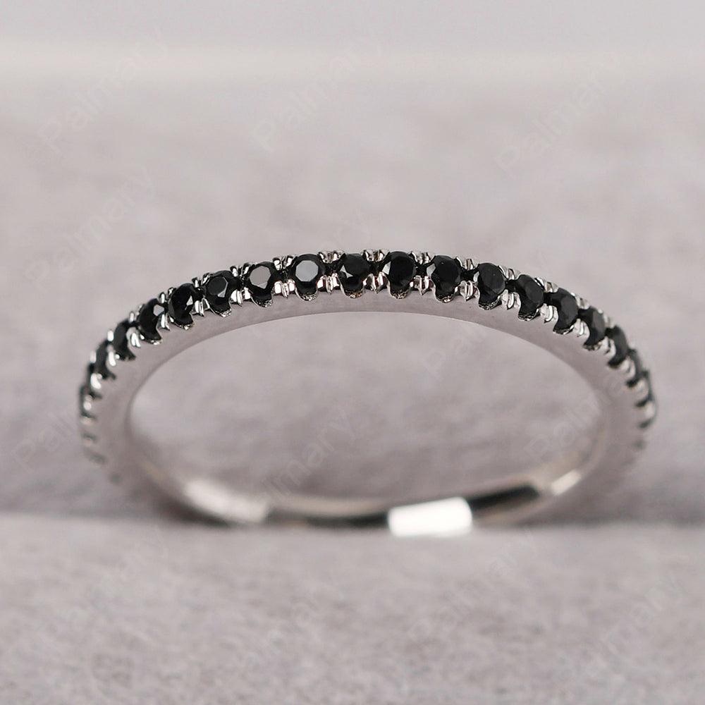 Black Spinel Band Ring - Palmary