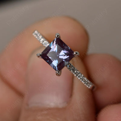 Princess Cut Alexandrite Ring - Palmary