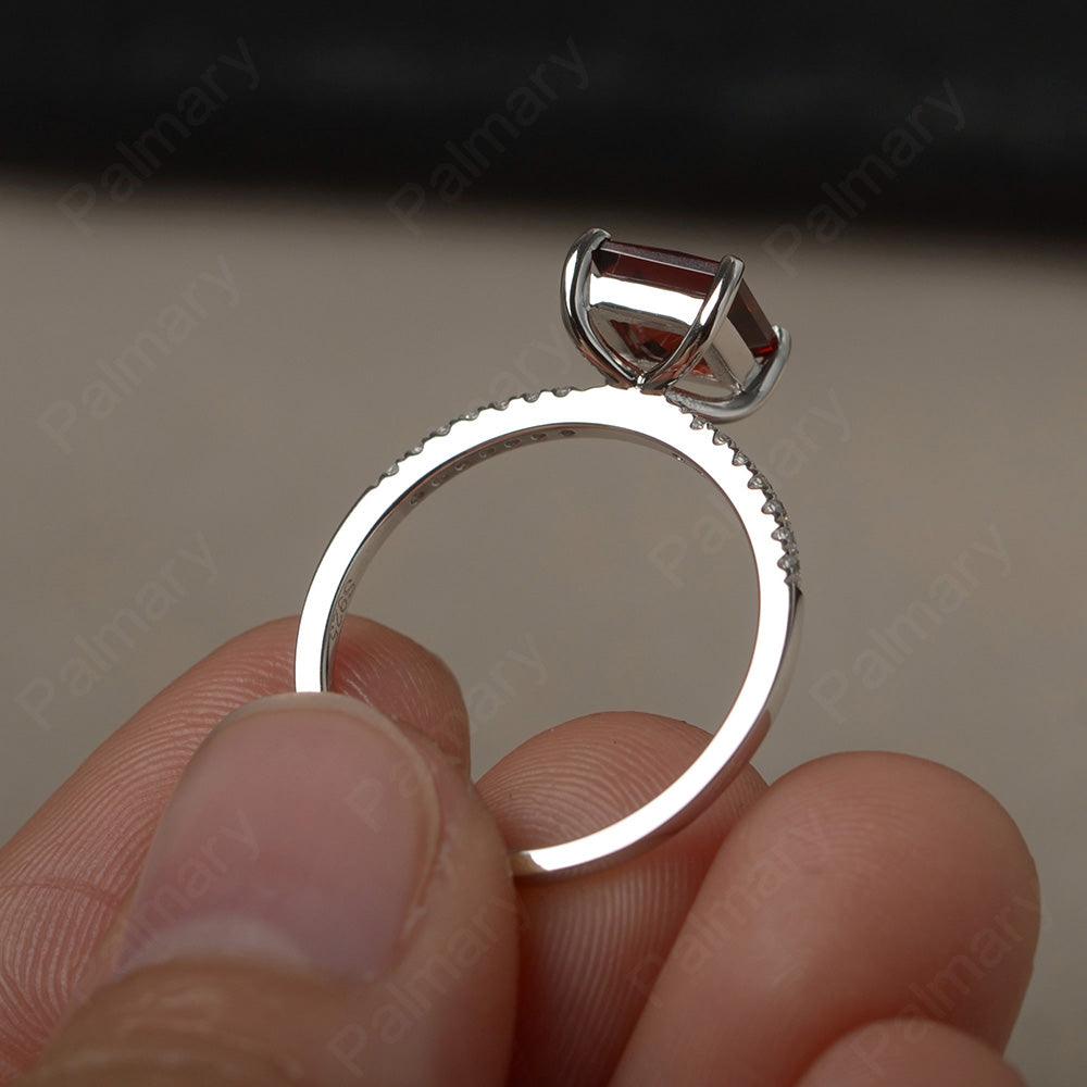 Princess Cut Garnet Ring - Palmary