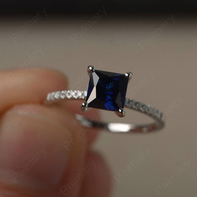 Princess Cut Sapphire Ring - Palmary