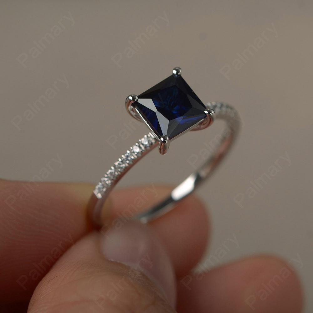 Princess Cut Sapphire Ring - Palmary