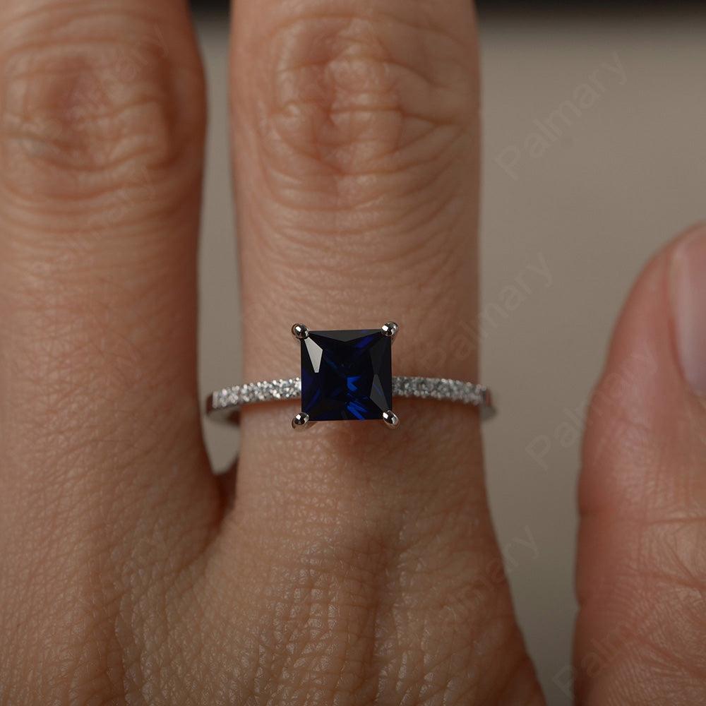 Princess Cut Sapphire Ring - Palmary