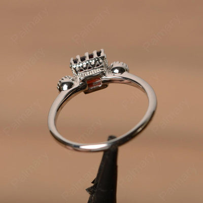 Three Stone Garnet Engagement Rings - Palmary