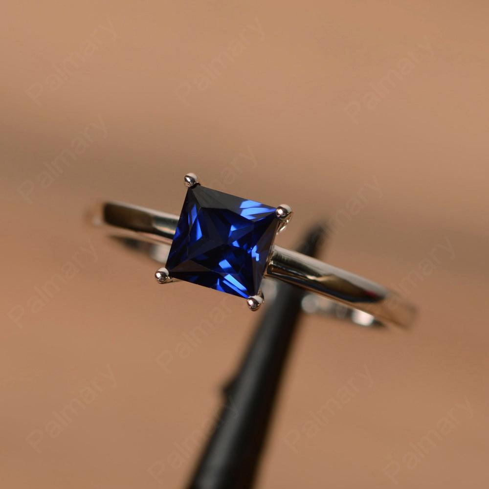 Princess Cut Sapphire Solitaire Rings - Palmary