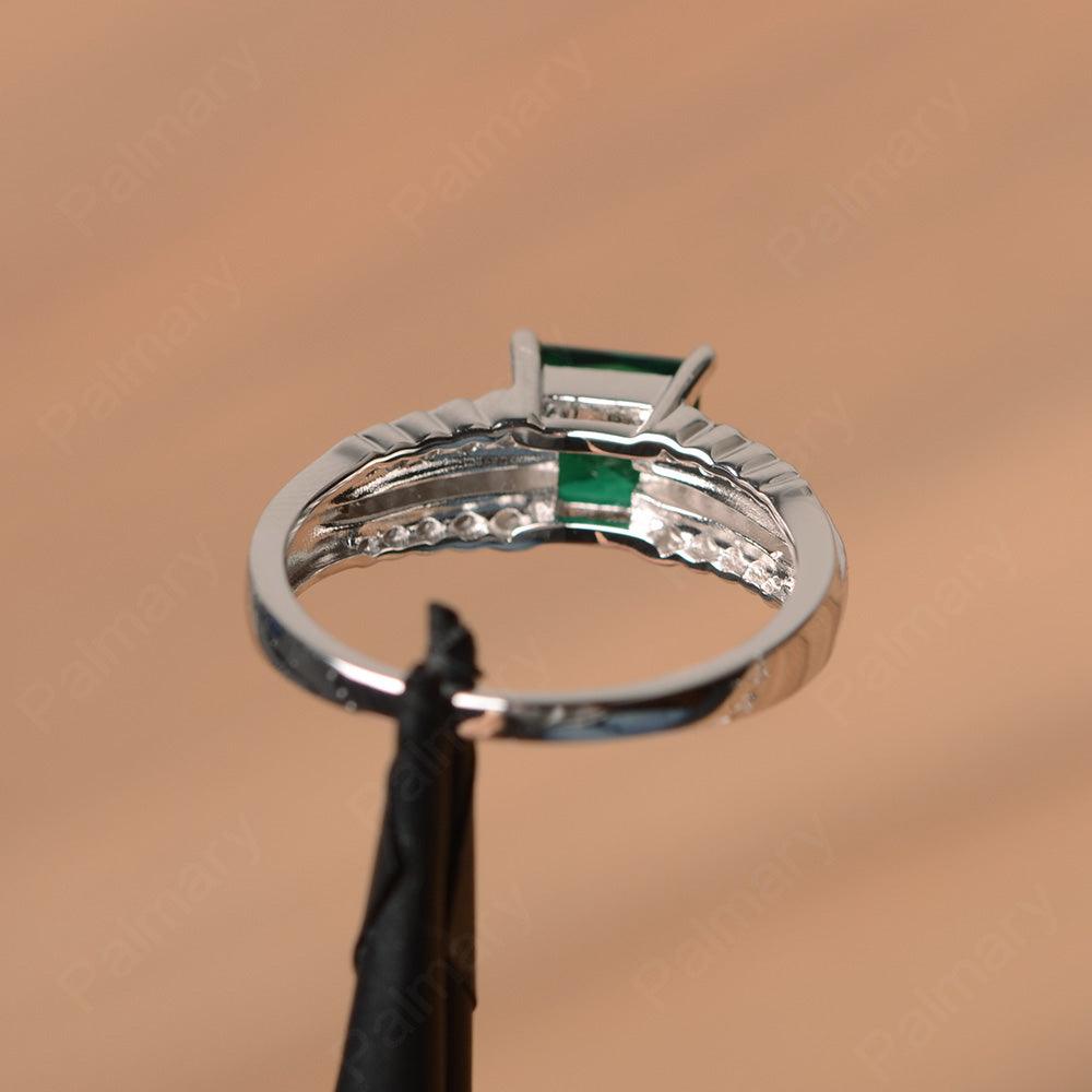 Princess Cut Emerald Engagement Rings - Palmary