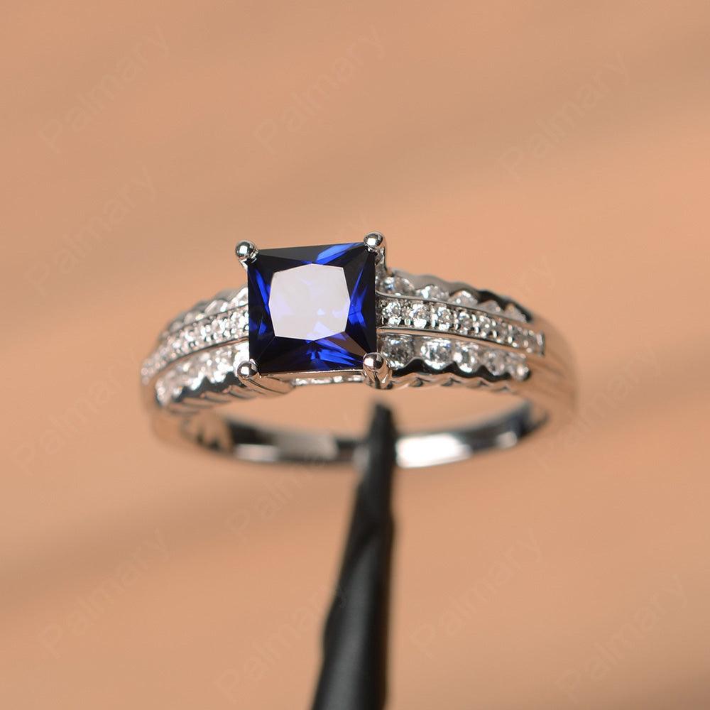 Princess Cut Sapphire Engagement Rings - Palmary