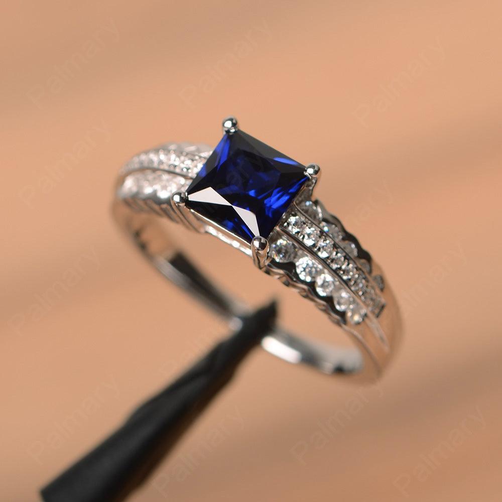 Princess Cut Sapphire Engagement Rings - Palmary