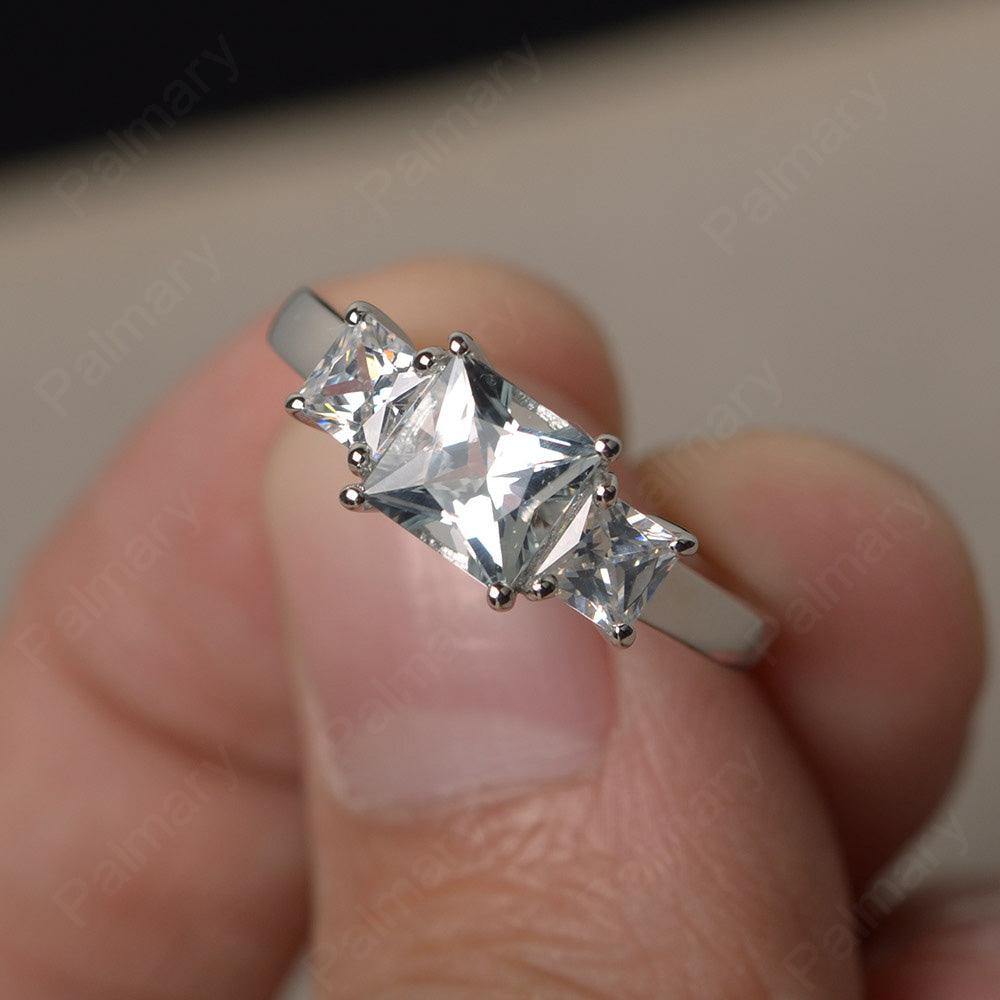 Three Stone Aquamarine Promise Rings – Palmary