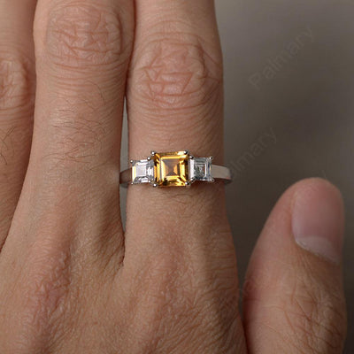 Three Stone Citrine Promise Rings - Palmary