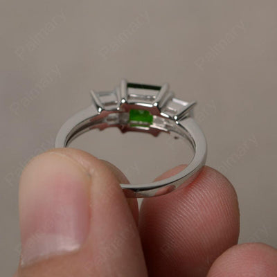 Three Stone Diopside Promise Rings - Palmary