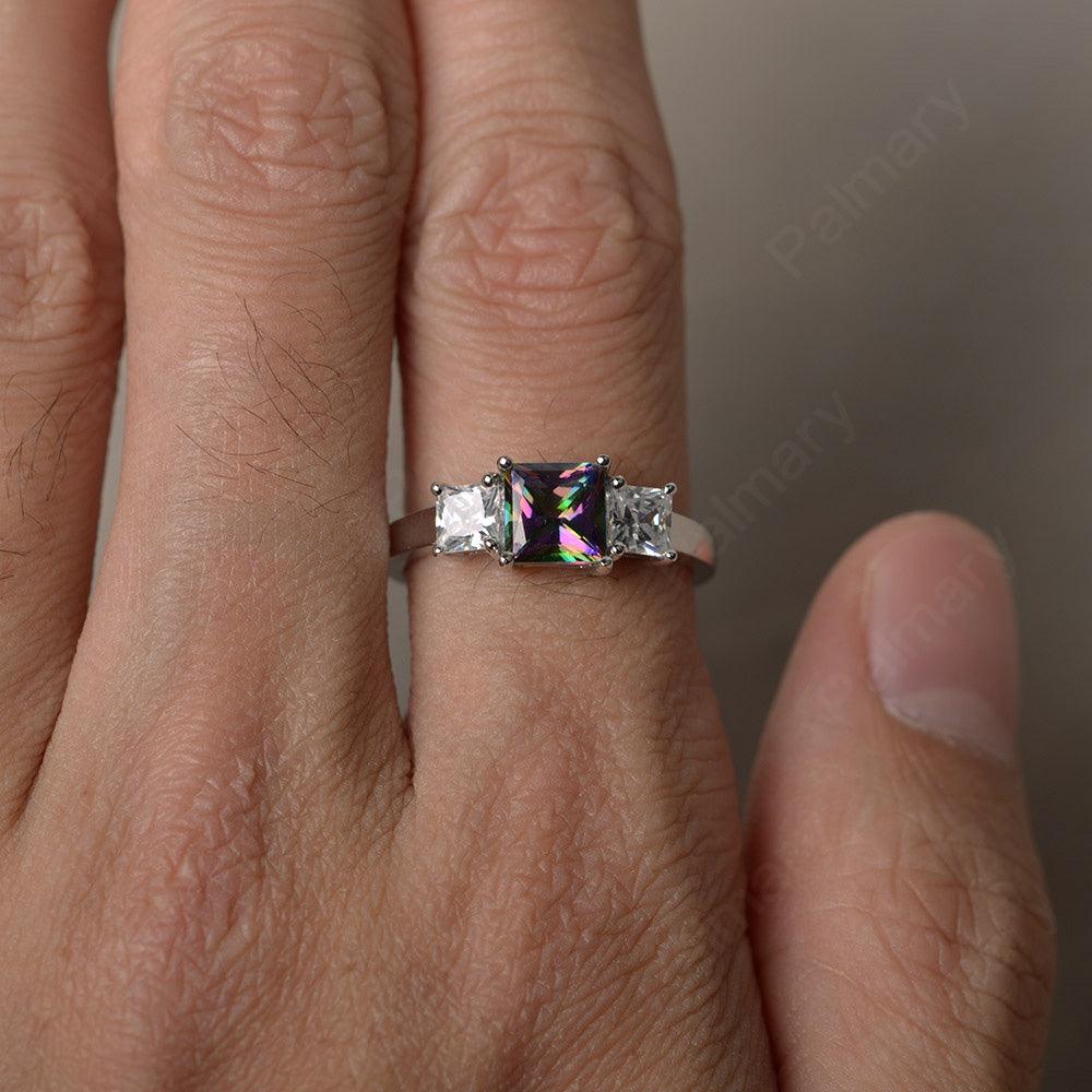 Three Stone Mystic Topaz Promise Rings - Palmary