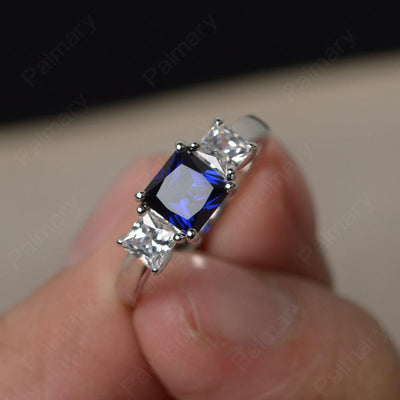 Three Stone Sapphire Promise Rings - Palmary