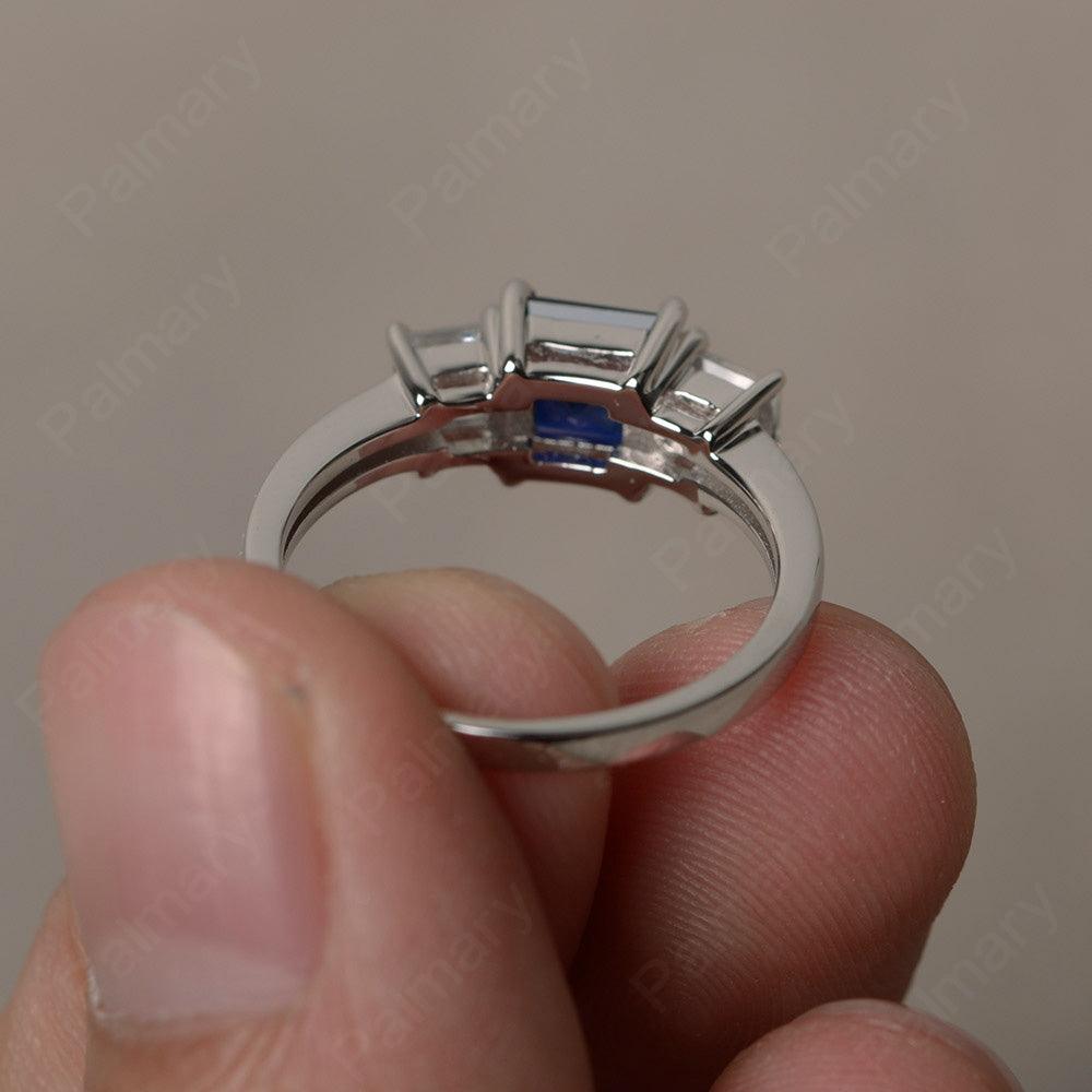 Three Stone Sapphire Promise Rings - Palmary