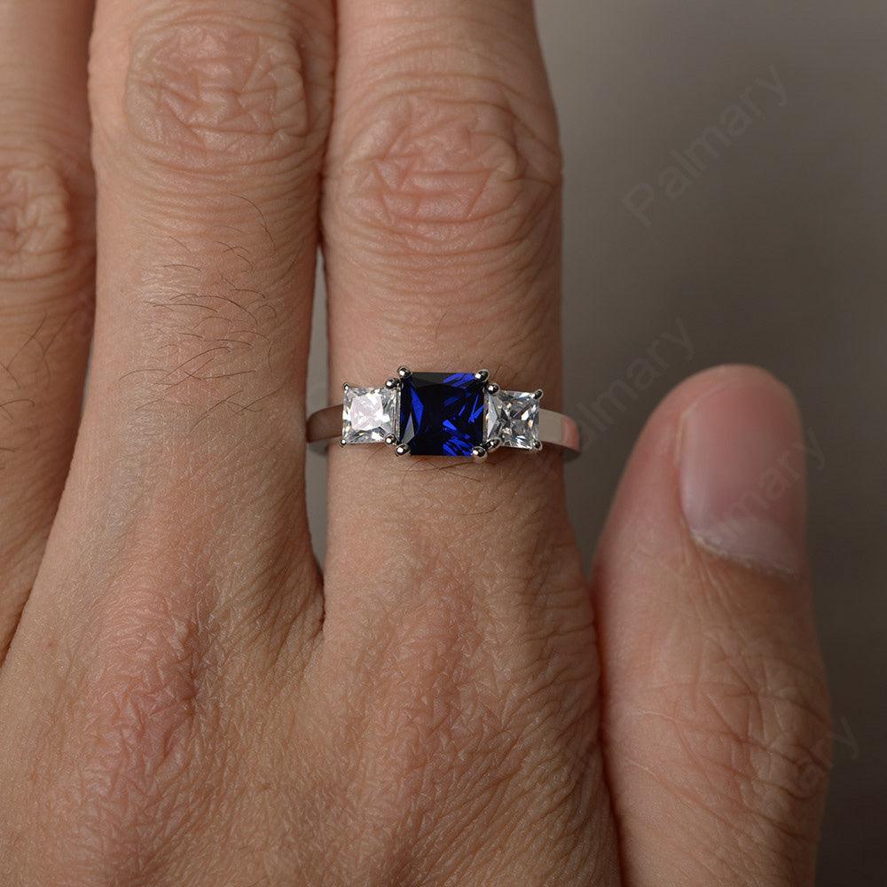 Three Stone Sapphire Promise Rings - Palmary