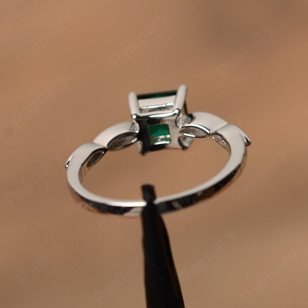 Princess Cut Emerald Rings - Palmary