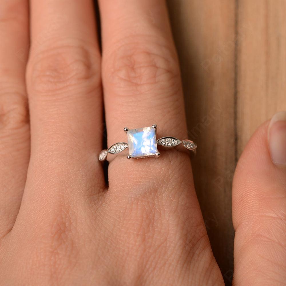 Princess Cut Moonstone Rings - Palmary
