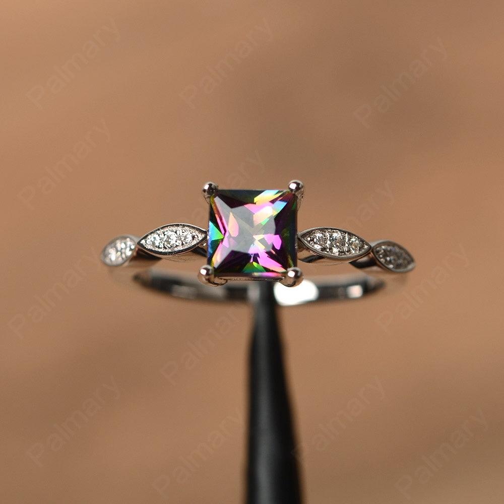 Princess Cut Mystic Topaz Rings - Palmary