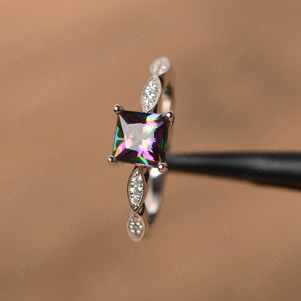 Princess Cut Mystic Topaz Rings - Palmary