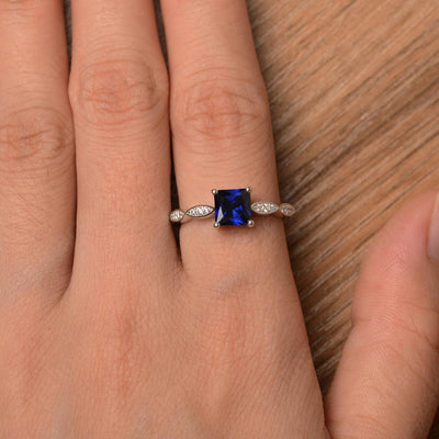 Princess Cut Sapphire Rings - Palmary