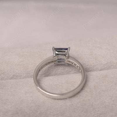 Princess Cut Alexandrite Wedding Ring - Palmary