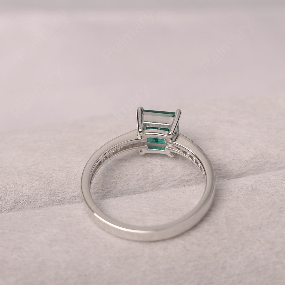 Princess Cut Emerald Wedding Ring - Palmary
