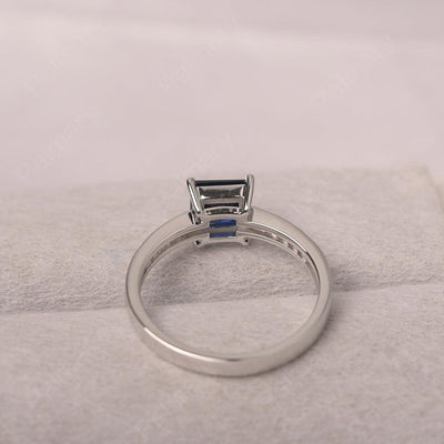 Princess Cut Sapphire Wedding Ring - Palmary