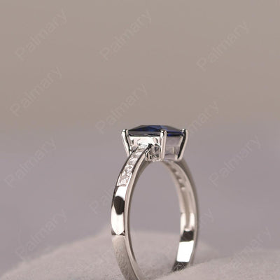 Princess Cut Sapphire Wedding Ring - Palmary