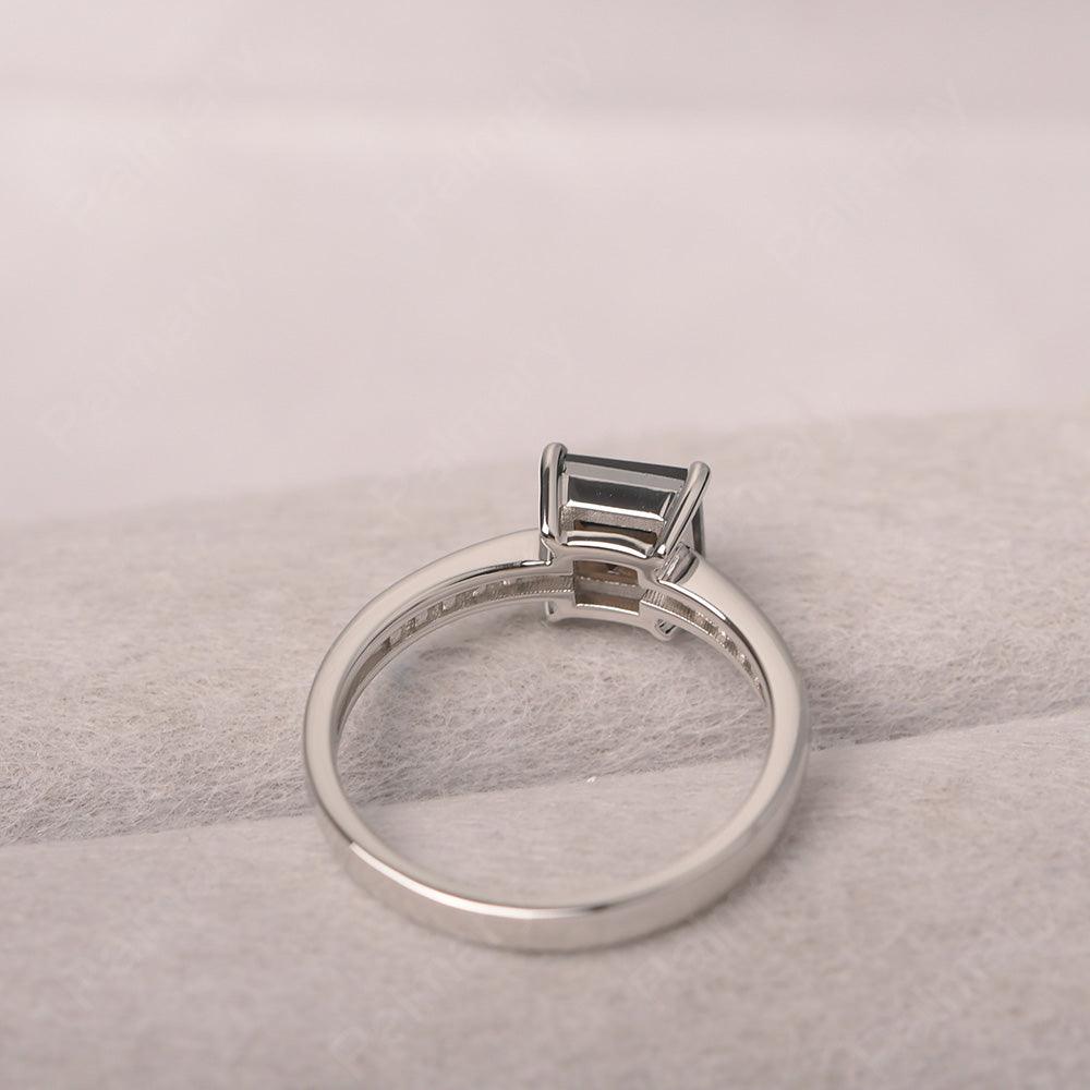 Square Cut Smoky Quartz  Wedding Ring - Palmary