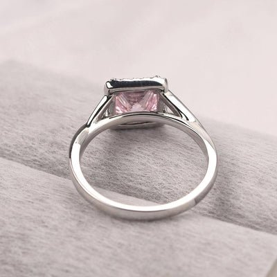 Twisted Princess Cut Cubic Zirconia Halo Ring - Palmary