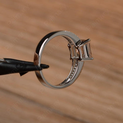 Princess Cut Morganite Split Rings - Palmary