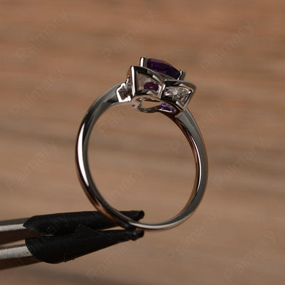 Trillion Cut Flower Amethyst Rings - Palmary