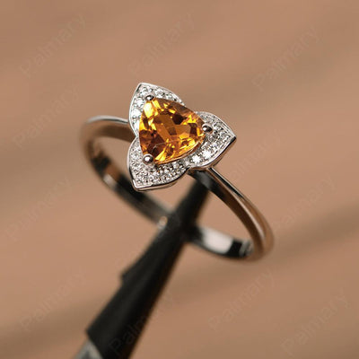 Trillion Cut Flower Citrine Rings - Palmary
