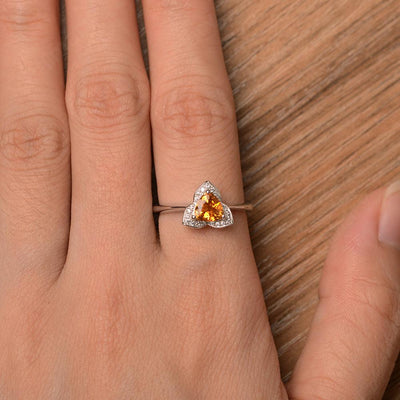 Trillion Cut Flower Citrine Rings - Palmary
