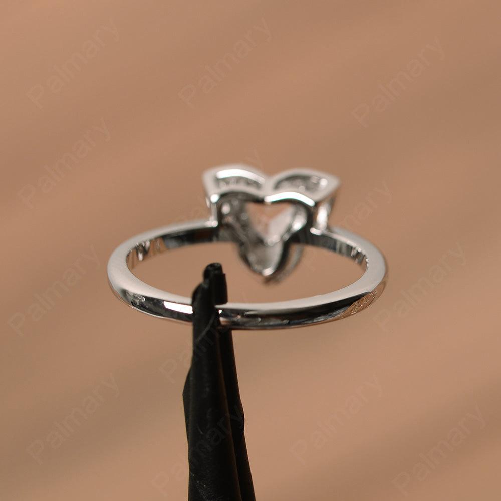 Trillion Cut Flower Morganite Rings - Palmary