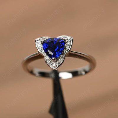 Trillion Cut Flower Sapphire Rings - Palmary