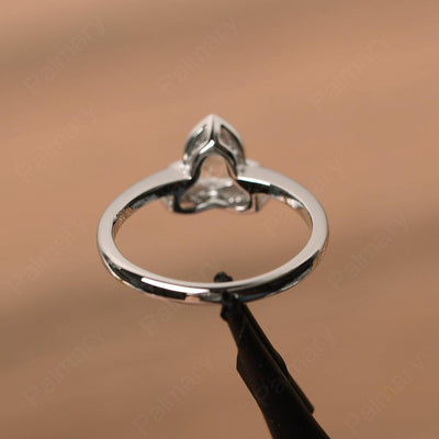 Trillion Cut Flower White Topaz Rings - Palmary