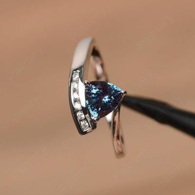 Trillion Cut Alexandrite Engagement Rings - Palmary