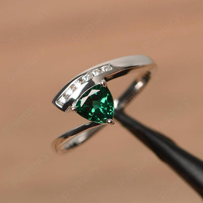 Trillion Cut Emerald Engagement Rings - Palmary