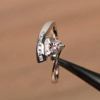 Trillion Cut Morganite Engagement Rings - Palmary