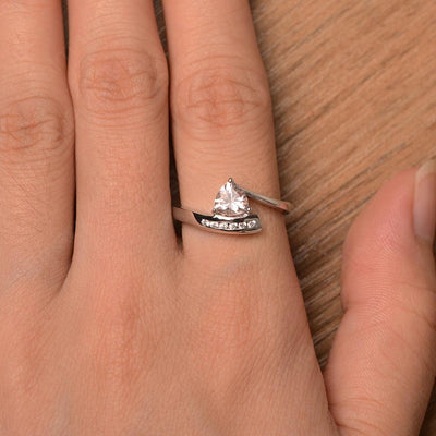 Trillion Cut Morganite Engagement Rings - Palmary