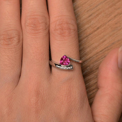 Trillion Cut Ruby Engagement Rings - Palmary