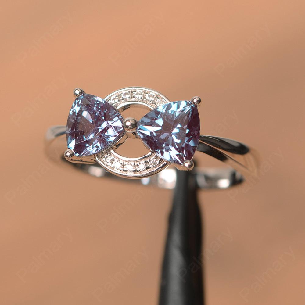 Two Stone Alexandrite Mothers Rings - Palmary