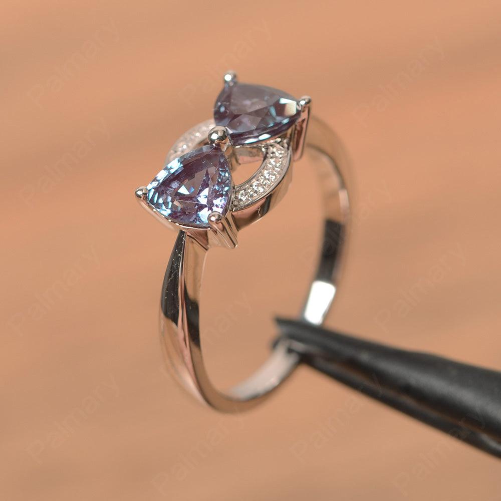 Two Stone Alexandrite Mothers Rings - Palmary