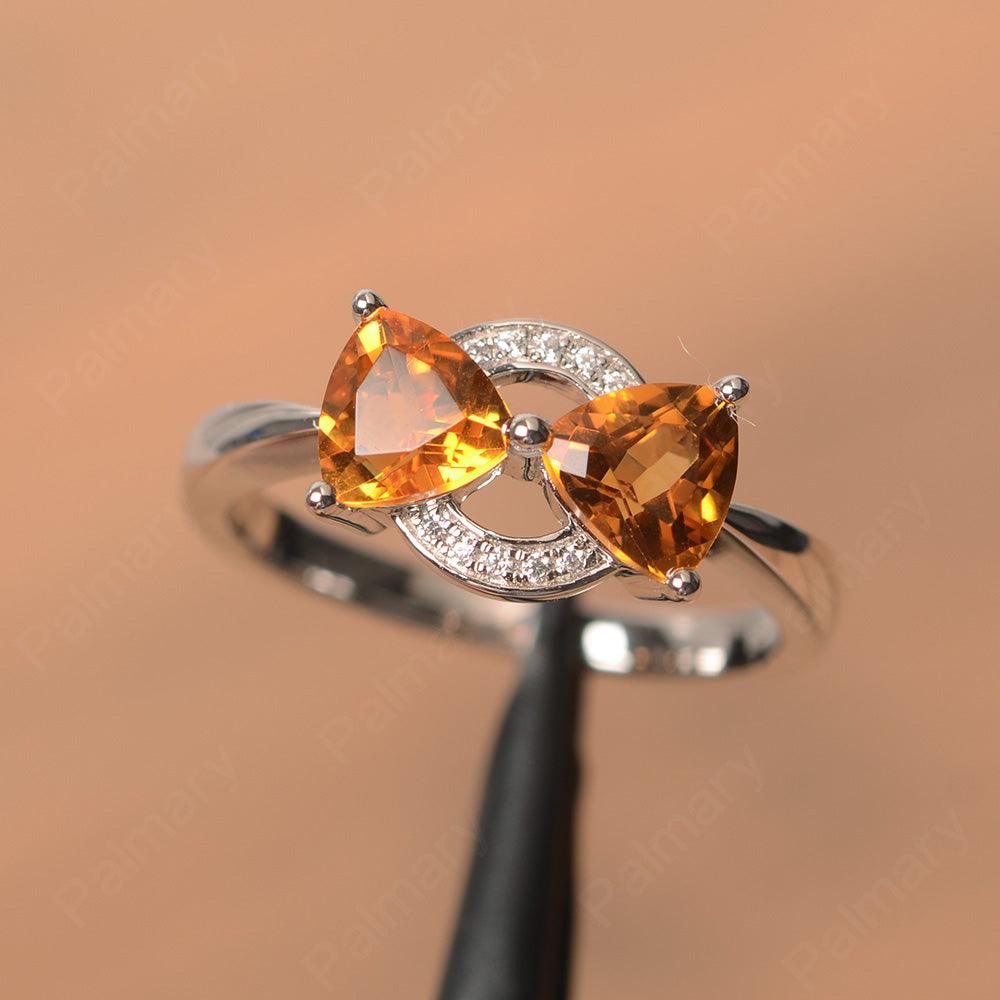Two Stone Citrine Mothers Rings - Palmary