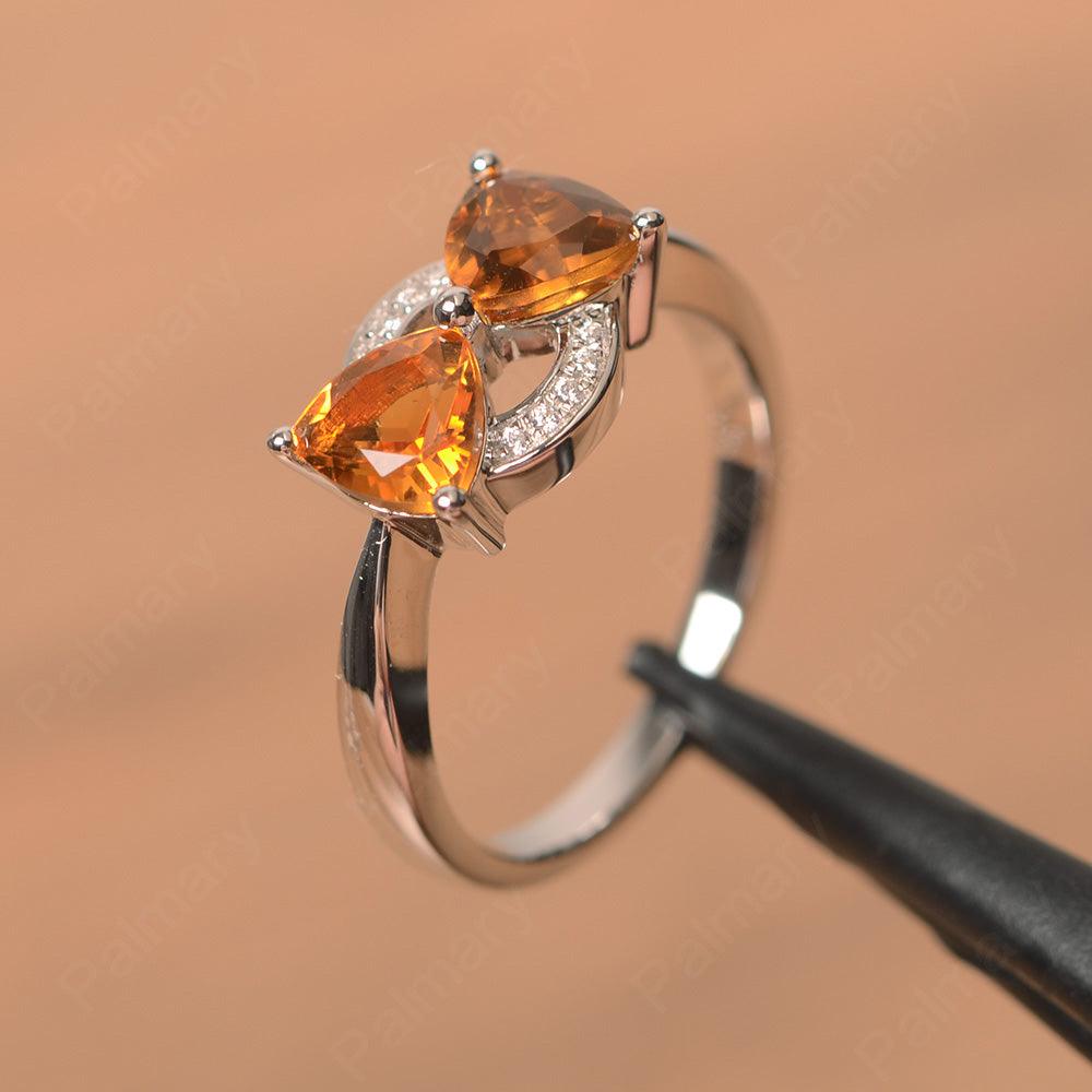 Two Stone Citrine Mothers Rings - Palmary