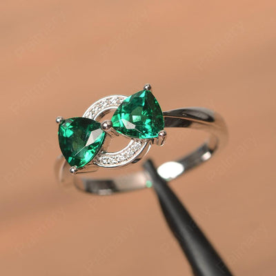 Two Stone Emerald Mothers Rings - Palmary
