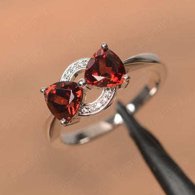 Two Stone Garnet Mothers Rings - Palmary