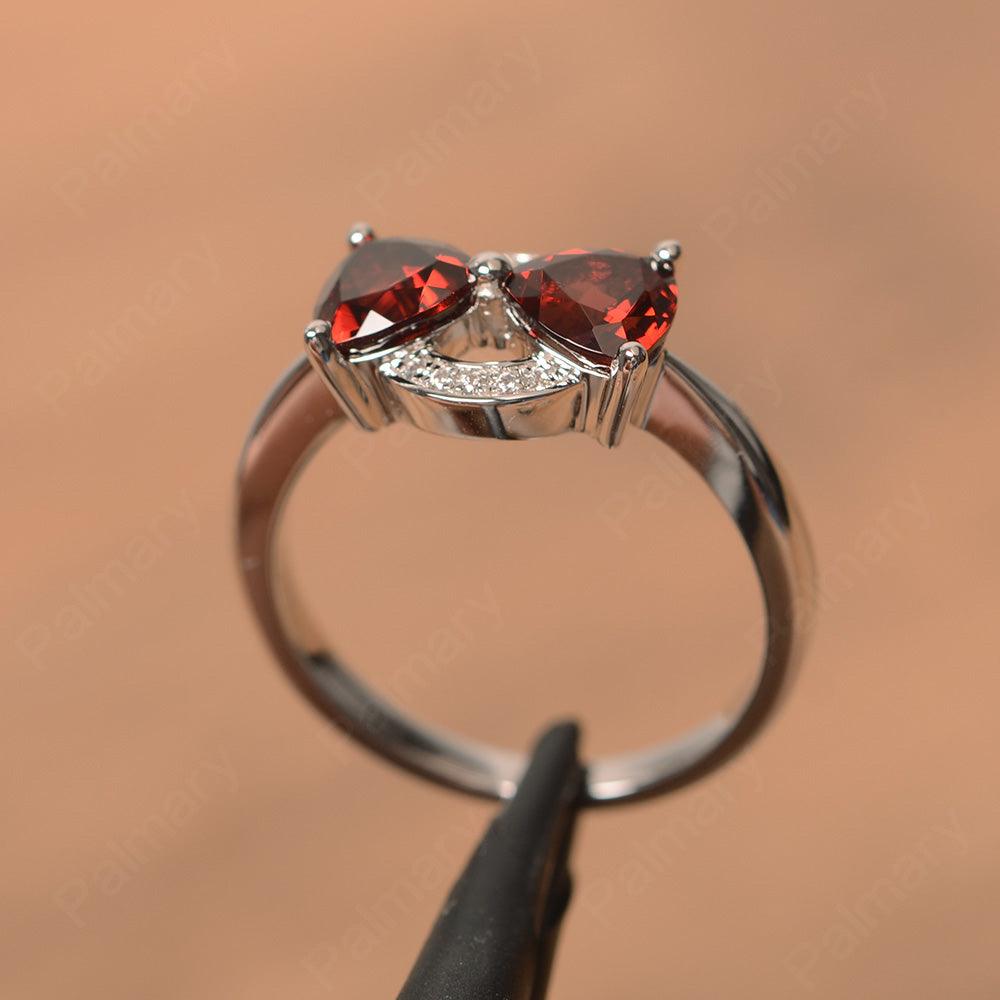 Two Stone Garnet Mothers Rings - Palmary